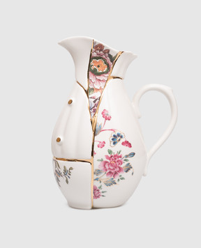 SELETTI Білий порцеляновий глечик Kintsugi з позолотою 09645