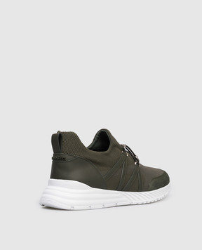 Stefano Ricci Зеленые комбинированные кроссовки с логотипом монограмма UV689G6536TWYSDP