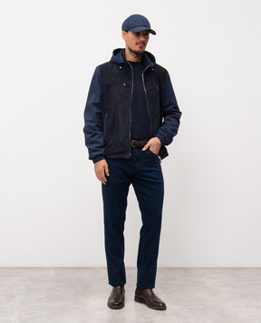 Stefano Ricci Синяя комбинированная куртка MDJ6100200519V