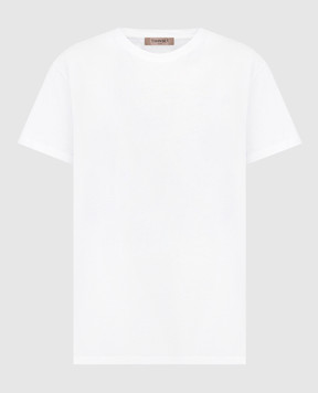 Twinset Біла футболка з фактурним логотипом 261TT2450