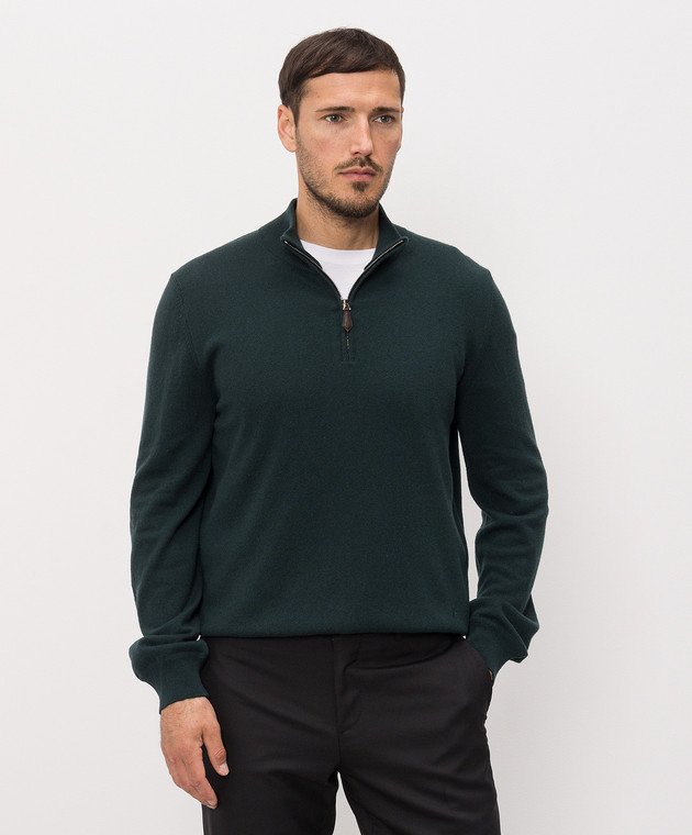 ISAIA Зелений джемпер з кашеміру MG8493YP003 зображення 3