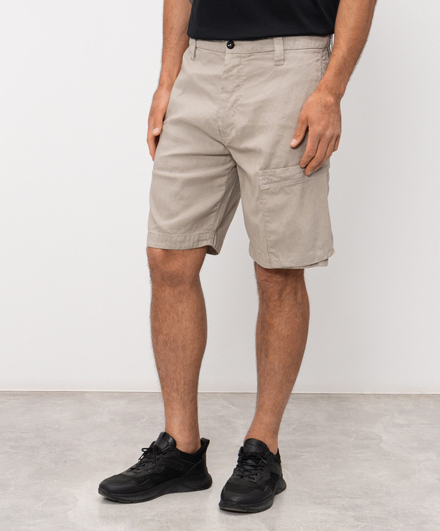C.P. Company Сірі шорти з льоном MBE252A110658G зображення 3