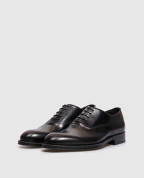 Canali Чорні шкіряні оксфорди RA01347621547