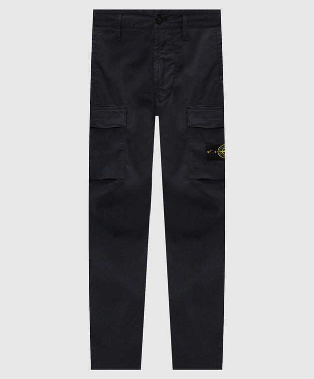 Stone Island Темно-синий карго с патчем логотипа L2S153100032S0A10