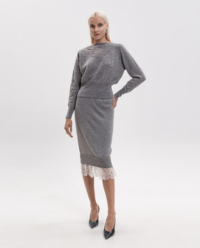 Ermanno Scervino Серый джемпер из кашемира D495M302APPYU