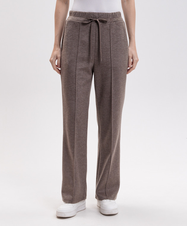 Max Mara Weekend Коричневі штани TENDA з вовною WKDTENDA зображення 3