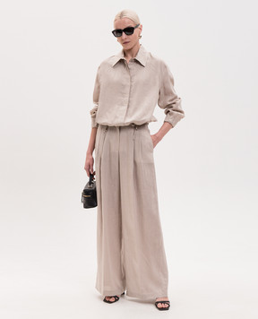 MooRER Бежева сорочка ELIZA-J з льону ELIZAJGLX