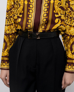 Versace Чорний шкіряний ремінь Greca Goddess 1022358DV3T