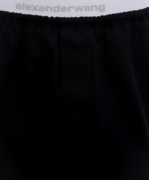 Alexander Wang Чорна спідниця міні з логотипом 1WC1265382 зображення 5