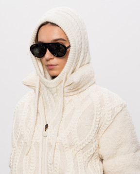 Moncler Капор з вовною кольору айворі L20933G00027N0403