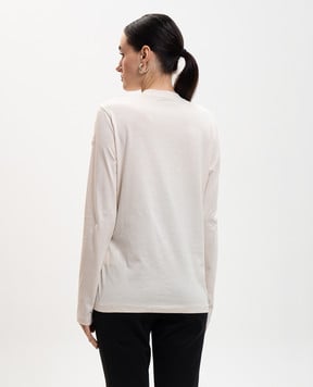 Moncler Бежевий лонгслів з логотипом K20938D0000889AUO