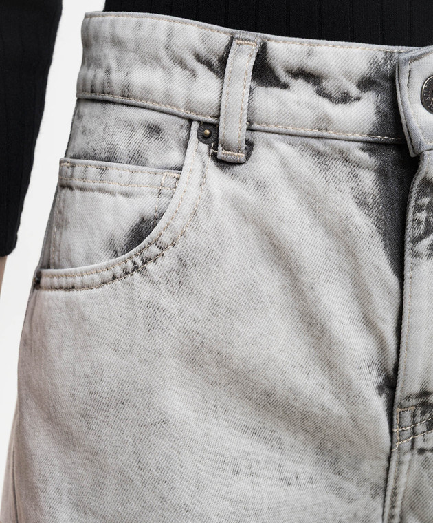 Solotre Серые джинсы мом M1AB0158 изображение 5