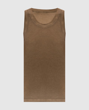 UMA WANG Коричнева майка Ti UW1030