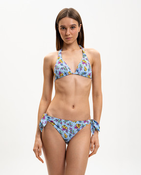 Dolce&Gabbana Голубой купальник в цветочный принт O8A18JON0D2