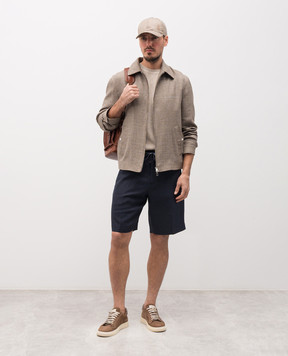 Brett Johnson Синие шорты из льна SS26P18S002NAV