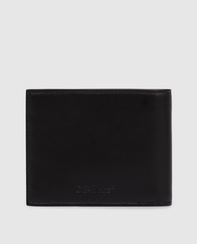 Off-White Черный кожаный портмоне с логотипом OMNC085C99LEA001