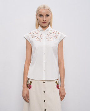 Valentino Біла блуза з вишивкою рішельє 8B3AA0C59VN
