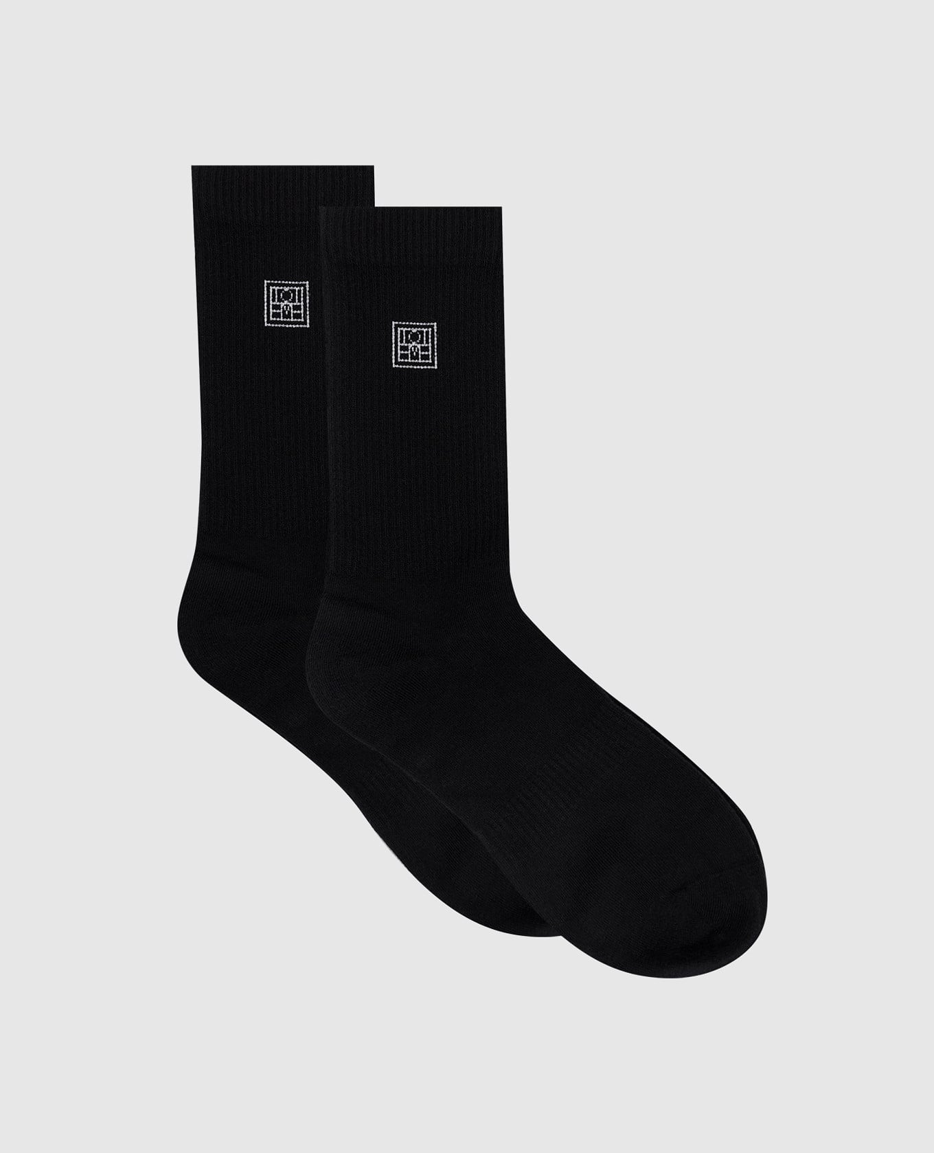 Набор черных носков с монограммой