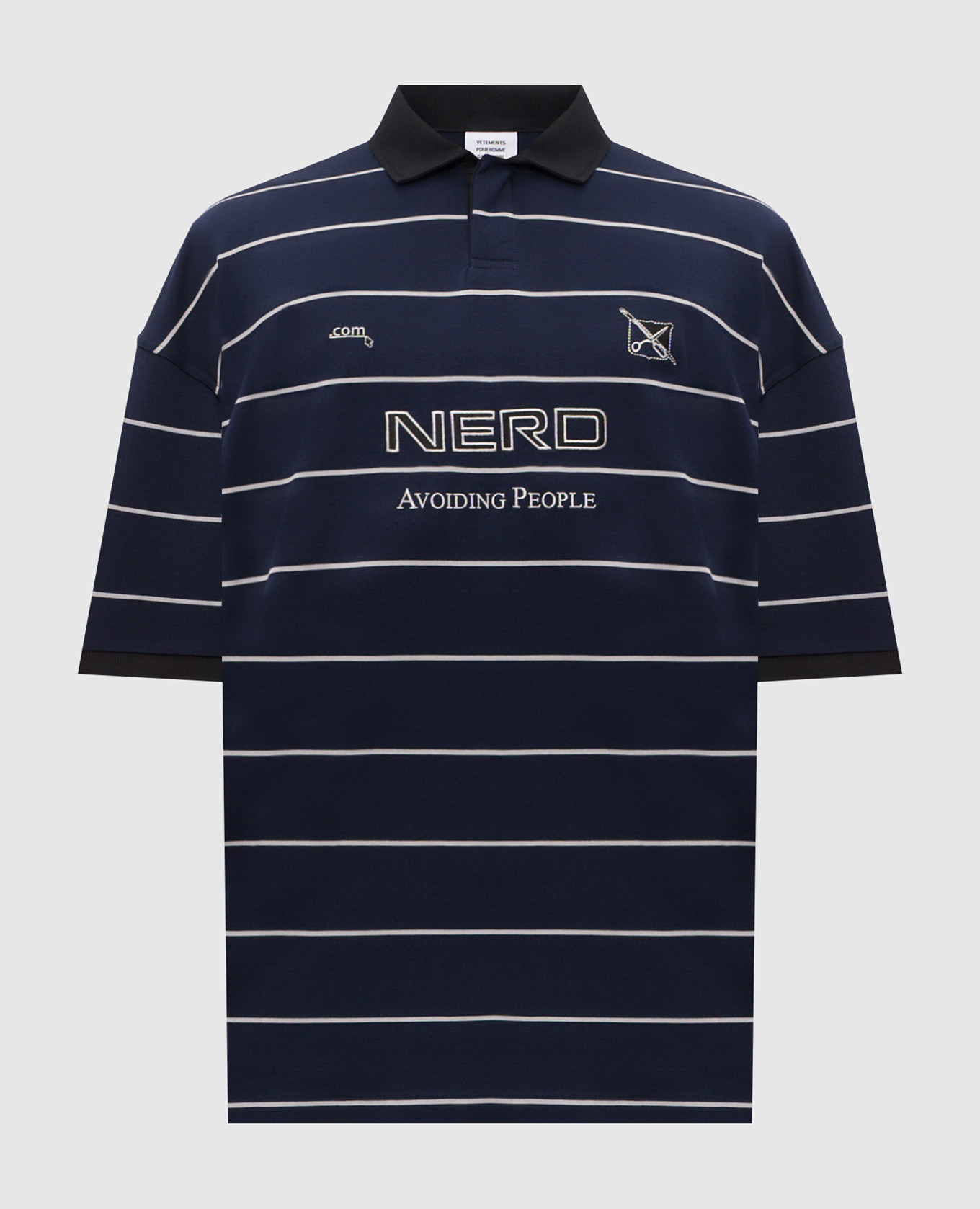 

Синее поло в полоску, Синий, Поло