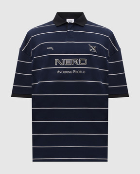 Vetements Синє поло в смужку ME76PO205N