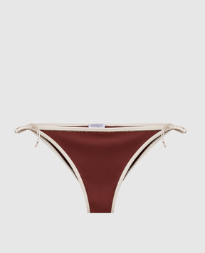 Brunello Cucinelli Бордові трусики від купальника з ланцюжком моніль MQ965VS869