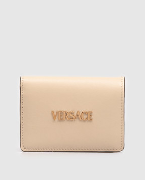 Versace Бежевое кожаное портмоне Tag 10200801A13677