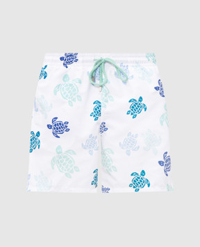 Vilebrequin Білі шорти для плавання Tortues Multicolores MOOEB536