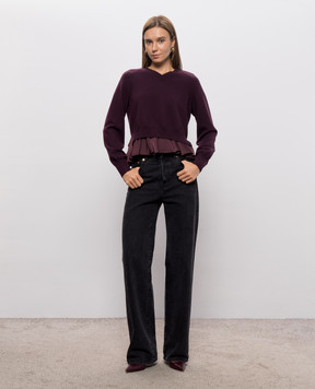 3.1 Phillip Lim Фіолетовий пуловер подвійної конструкції F26170647UMC