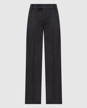 Brunello Cucinelli Брюки из шерсти и кашемира серого цвета MB162P8492