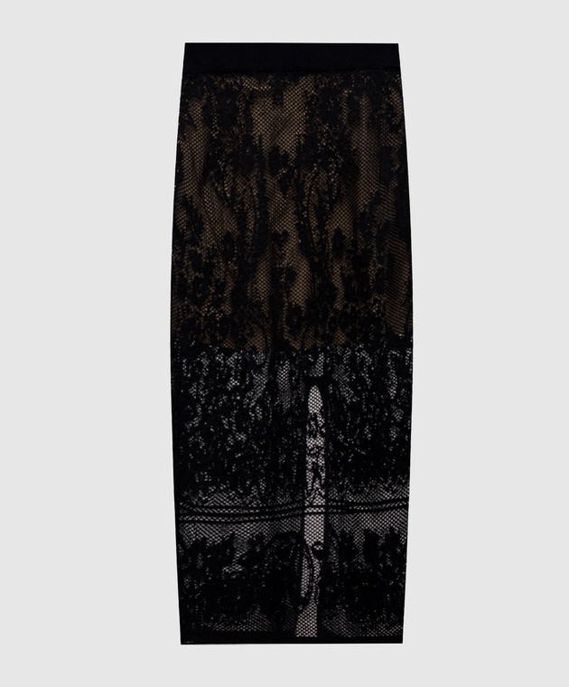 Twinset Черная юбка в узоре 262TF3032