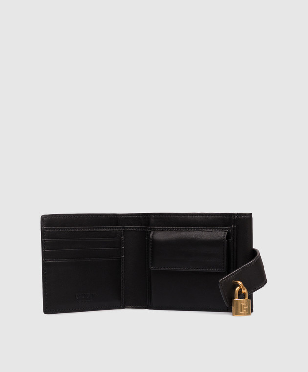 Balmain Черный кожаный портмоне Pulse Trifold HN1NE276LNSA изображение 3