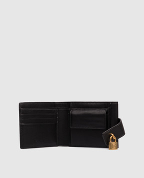 Balmain Чорне шкіряне портмоне Pulse Trifold HN1NE276LNSA