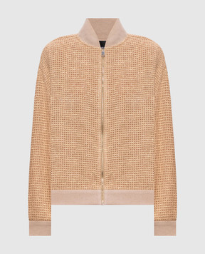 Fabiana Filippi Коричневий бомбер з паєтками GCD276F227M103