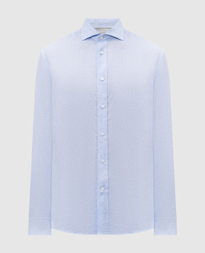 Brunello Cucinelli Блакитна сорочка з льону MM6840627