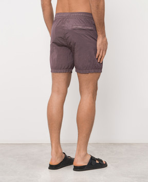 Stone Island Коричневі шорти для плавання з нашивкою логотипа L1S15B100004S0043