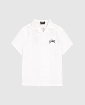 Versace Дитяча біла сорочка з принтом логотипа 10229091A16937