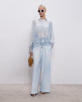 Ermanno Scervino Блуза із шовку в клітинку D482K317APWCF