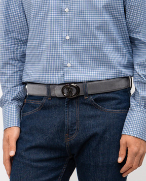 Stefano Ricci Сірий замшевий ремінь з монограмою логотипа N381SDC528U