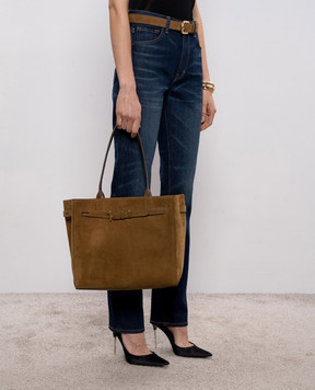 Tom Ford Коричнева замшева сумка-тоут AUDREY L1809LCL068X