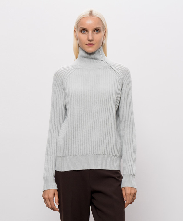 Allude Свитер из шерсти и кашемира с молнией 26517621 изображение 3