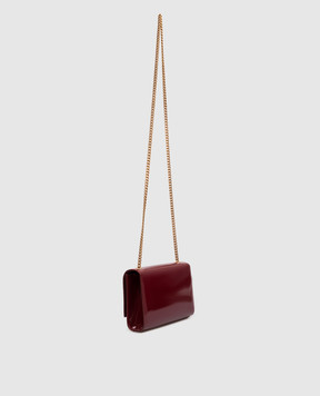 Saint Laurent Бордова шкіряна лакована сумка Kate 469390B870W