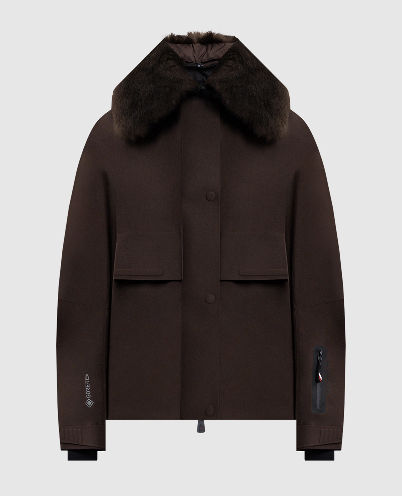 Коричневая горнолыжная куртка Caurel GORE-TEX с мехом
