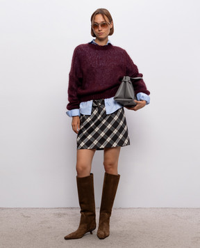 Brunello Cucinelli Бордовый свитер с шерстью MLC349300P