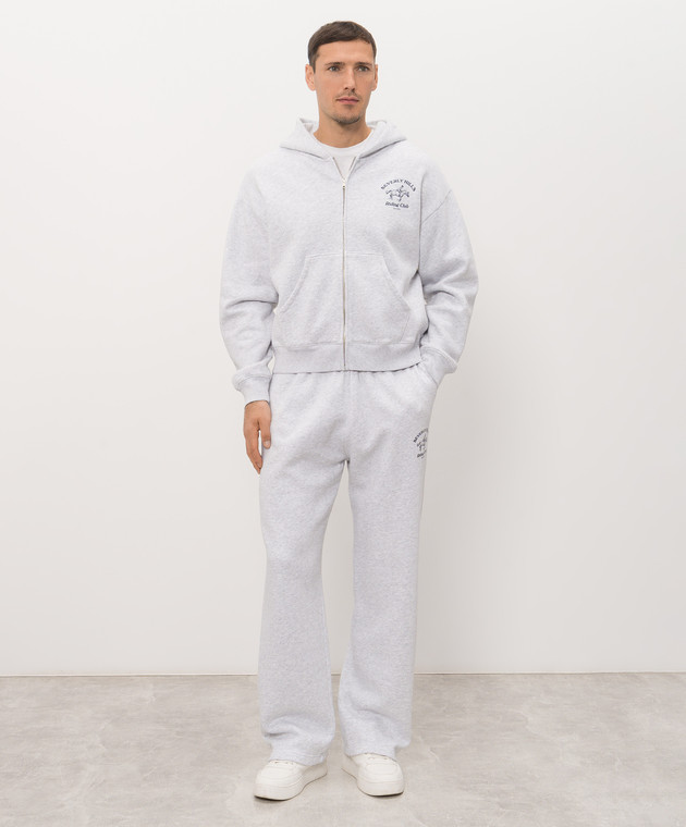 Sporty & Rich Сірий утеплений спортивний костюм з принтом ST10283000GY03PA088830 зображення 3