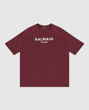 Balmain Детская футболка с фактурным логотипом BZ8I01Z36721214