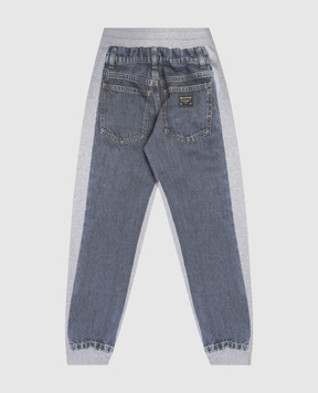 Dolce&Gabbana Джитячі сірі меланжеві джогери L4JPING7PVD46