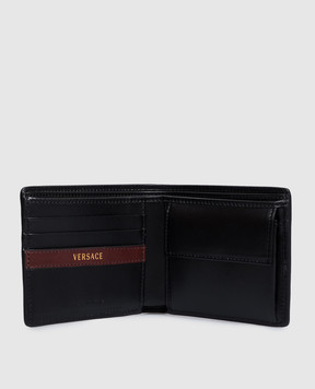 Versace Чорне шкіряне портмоне Severe DPU67371A18568