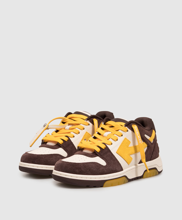 Off-White Кожаные кроссовки Out Of Office с тиснением логотипа OF05731210 изображение 2