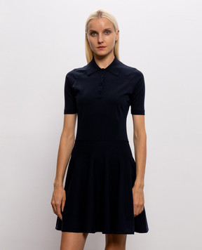 Givenchy Синее платье-поло с шелком BW22Y64ZUU