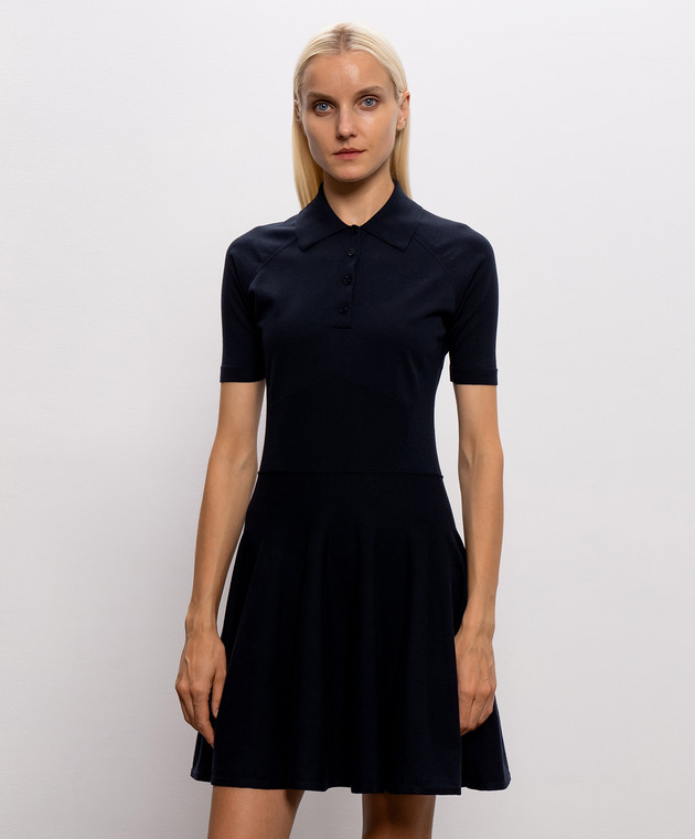 Givenchy Синее платье-поло с шелком BW22Y64ZUU изображение 3